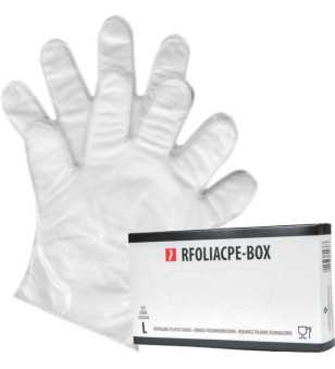 RĘKAWICE FOLIOWE JEDNORAZOWE - RFOLIACPE-BOX