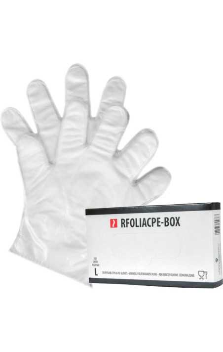 RĘKAWICE FOLIOWE JEDNORAZOWE - RFOLIACPE-BOX