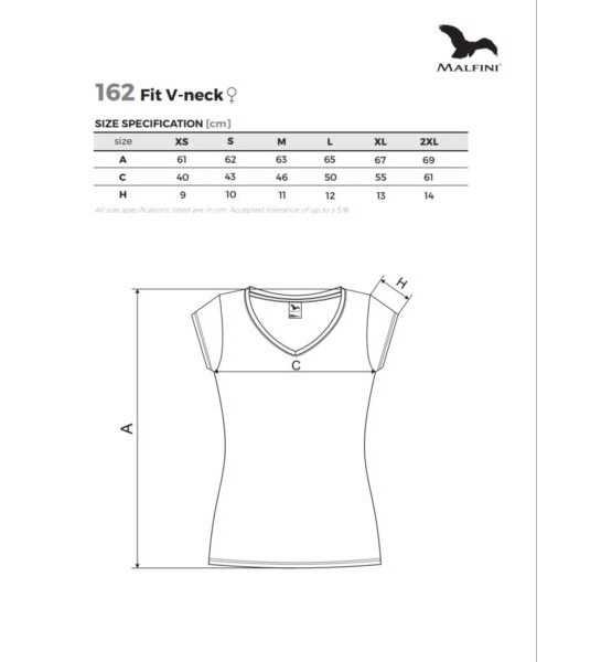 T-SHIRT DAMSKI FIT V-NECK-162
