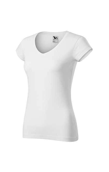 T-SHIRT DAMSKI FIT V-NECK-162