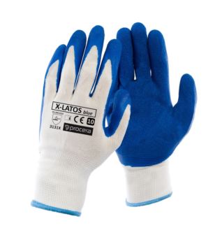 RĘKAWICE OCHRONNE POWLEKANE LATEKSEM X-LATOS BLUE