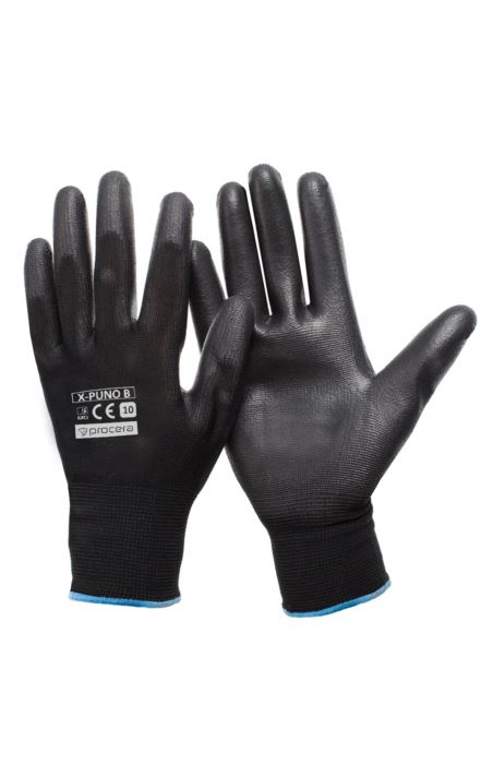 RĘKAWICE OCHRONNE POWLEKANE PU X-PUNO BLACK