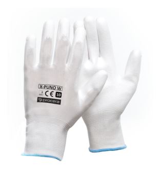 RĘKAWICE OCHRONNE POWLEKANE PU X-PUNO WHITE