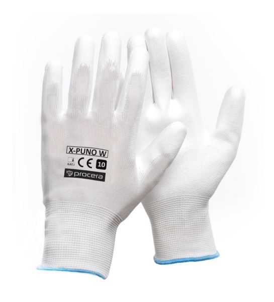 RĘKAWICE OCHRONNE POWLEKANE PU X-PUNO WHITE