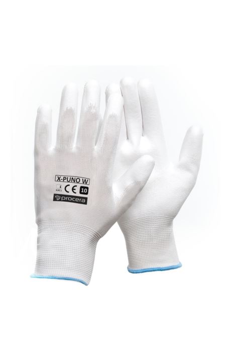 RĘKAWICE OCHRONNE POWLEKANE PU X-PUNO WHITE