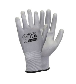 RĘKAWICE OCHRONNE POWLEKANE PU X-TOUCH GREY