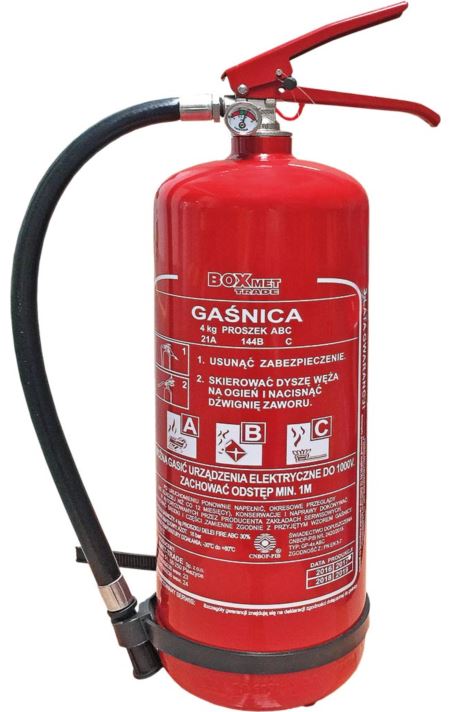 GAŚNICA PROSZKOWA 4 KG - BX-GP-4XABC-O