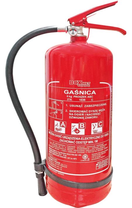 GAŚNICA PROSZKOWA 6 KG - BX-GP-6XABC-O