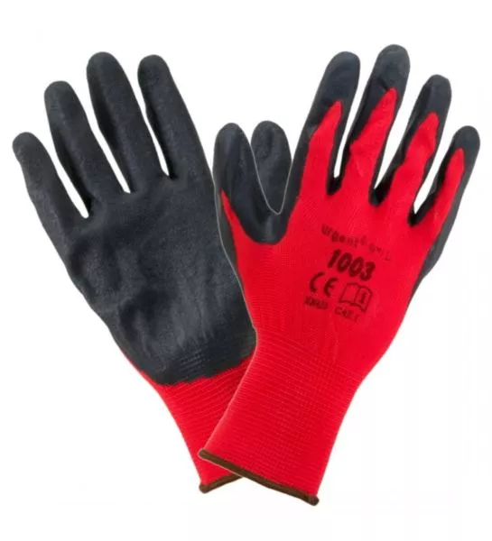 RĘKAWICE 1003 POLIESTER LATEX - URGENT