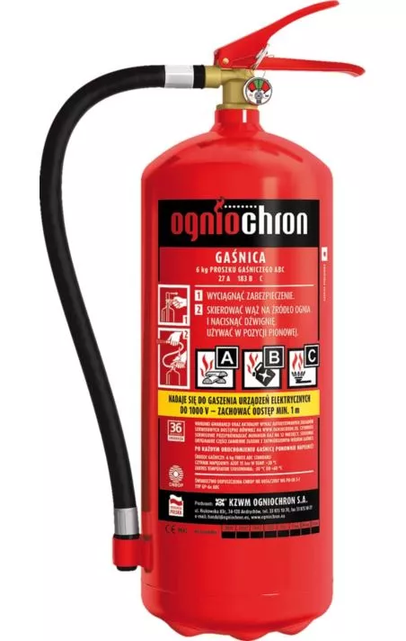 GAŚNICA PROSZKOWA 6 KG - OGP-6XABC-E