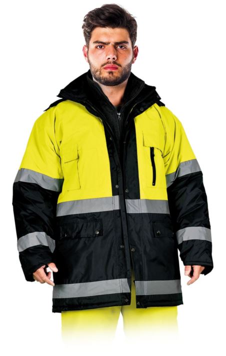 KURTKA OCHRONNA OCIEPLANA - BLUE-YELLOW-J