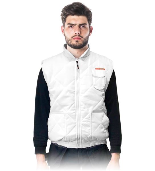 BEZRĘKAWNIK OCHRONNY OCIEPLANY - VMO-WHITE