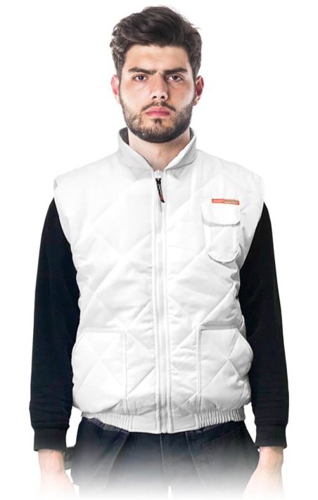 BEZRĘKAWNIK OCHRONNY OCIEPLANY - VMO-WHITE