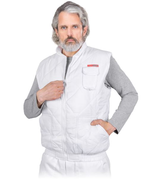 BEZRĘKAWNIK OCHRONNY OCIEPLANY - VMO-WHITE
