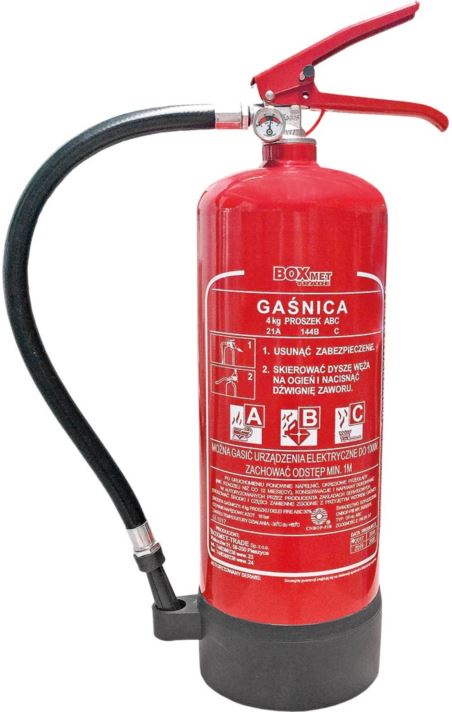 GAŚNICA PROSZKOWA 4 KG - BX-GP-4XABC-P