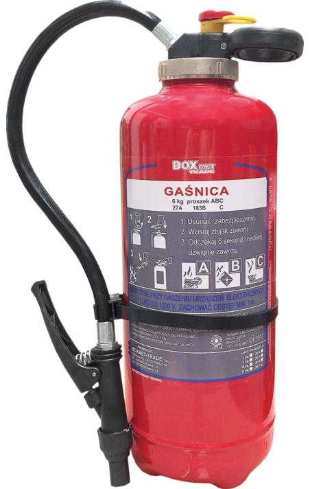 GAŚNICA PROSZKOWA 6 KG - BX-GP-6XABC-N