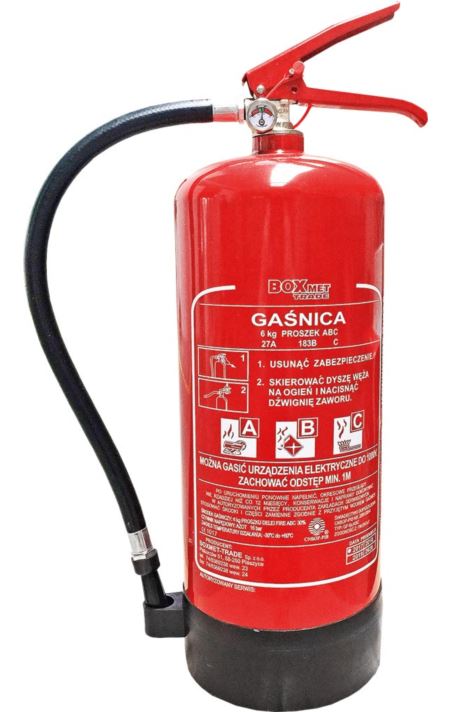 GAŚNICA PROSZKOWA 6 KG - BX-GP-6XABC-P