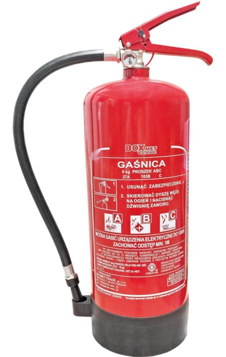 GAŚNICA PROSZKOWA 6 KG - BX-GP-6XABC-P-E