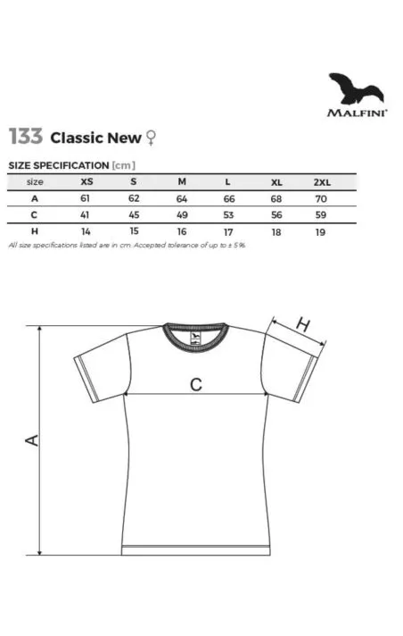 T-SHIRT DAMSKI CLASSIC NEW-133
