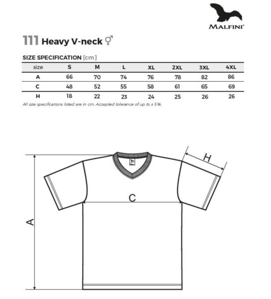 T-SHIRT UNISEX HEAVY V-NECK-111