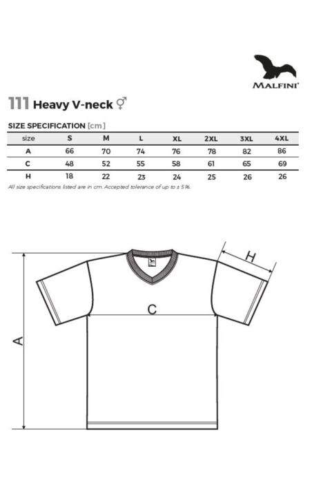 T-SHIRT UNISEX HEAVY V-NECK-111