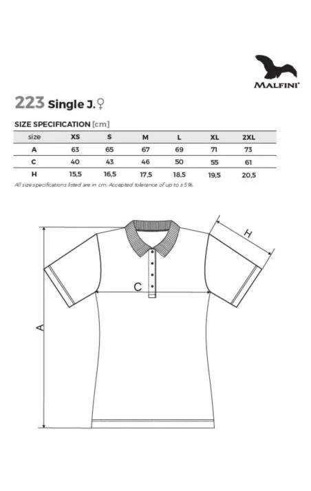KOSZULKA POLO DAMSKA SINGLE J-223