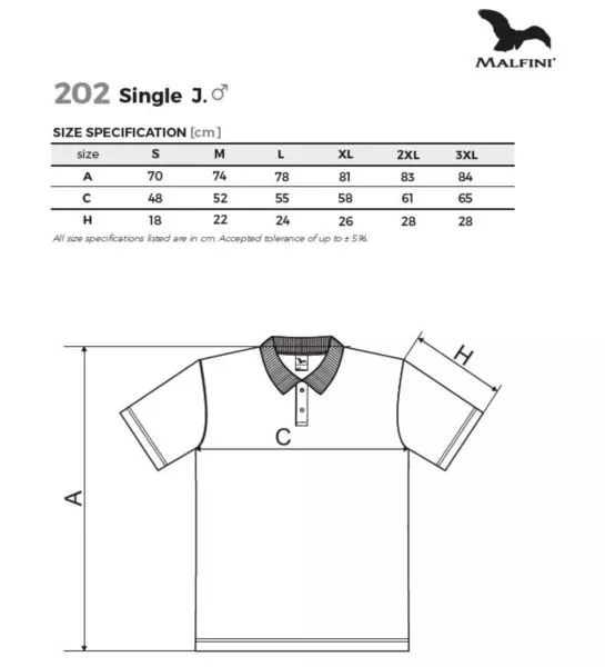 KOSZULKA POLO MĘSKA SINGLE J-202