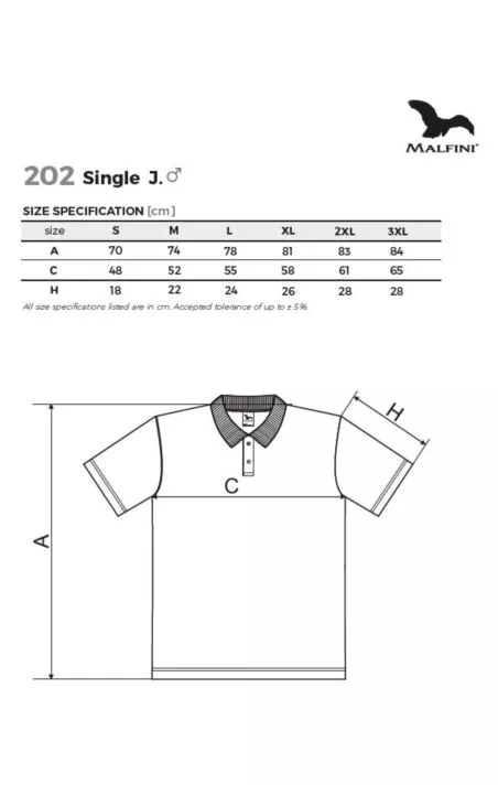 KOSZULKA POLO MĘSKA SINGLE J-202