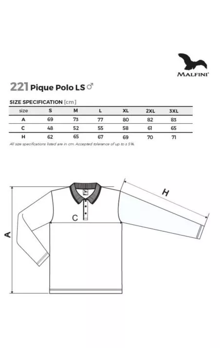 KOSZULKA POLO MĘSKA PIQUE POLO LS-221
