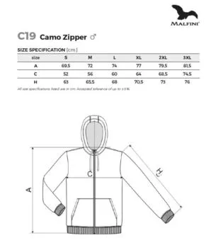 BLUZA MĘSKA CAMO ZIPPER-C19 2