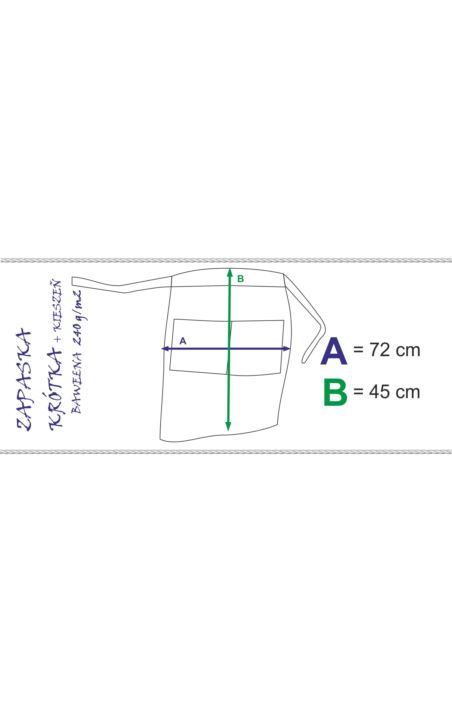 ZAPASKA BAWEŁNA 240 g/m2 KRÓTKA - KIESZEŃ