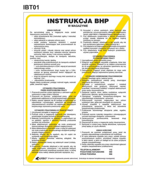 ZNAK BEZPIECZEŃSTWA - Z-IBT01