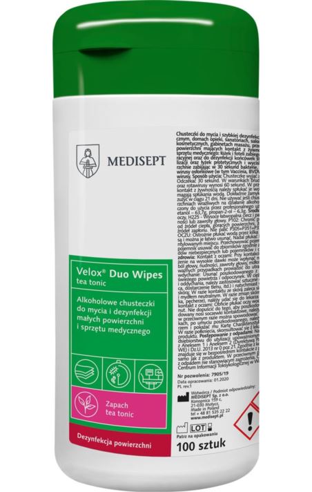CHUSTECZKI DO DEZYNFEKCJI 8% VAT - MED-VELDUOWIP-P