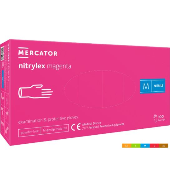 RĘKAWICE NITRYLOWE 8% VAT - RMM-NITMAGENTA
