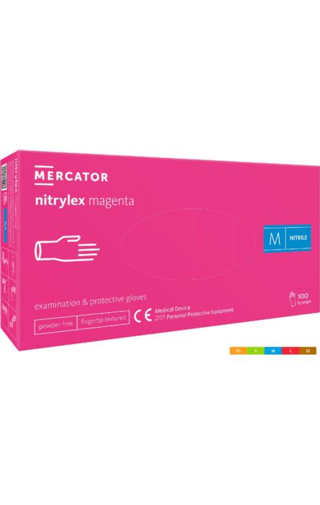 RĘKAWICE NITRYLOWE 8% VAT - RMM-NITMAGENTA
