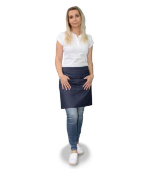 ZAPASKA DŻINS KRÓTKA - KIESZEŃ