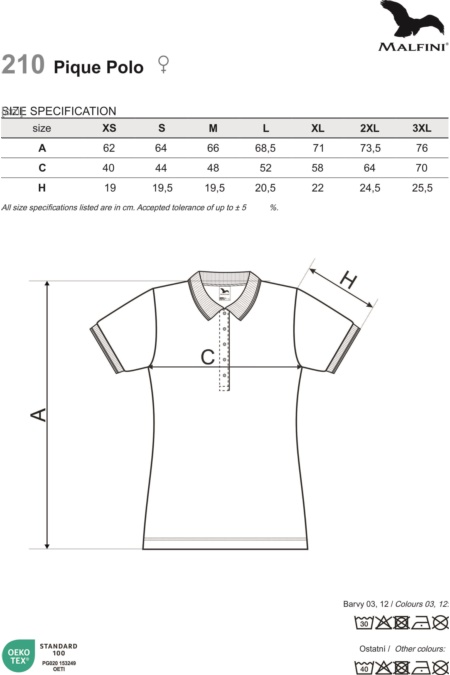 KOSZULKA POLO DAMSKA PIQUE POLO-210 2